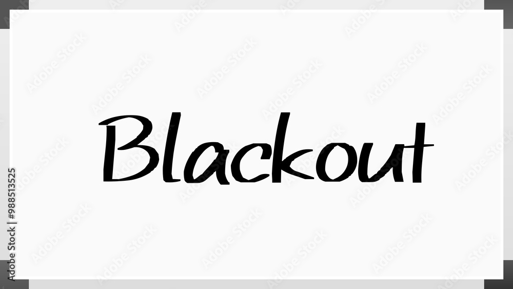 Blackout のホワイトボード風イラスト Blackout のホワイトボード風イラスト