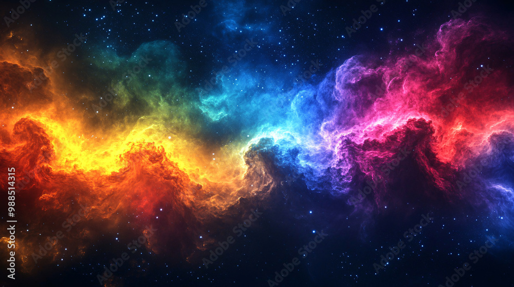 Colorful space galaxy cloud nebula in the starry night cosmos, featuring vibrant supernovae and intricate patterns, ideal for universe science and astronomy backgrounds or wallpapers, capturing the be