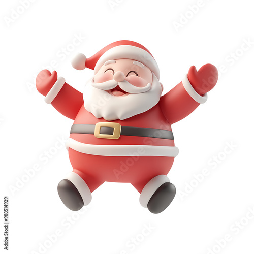 3d happy santa claus 