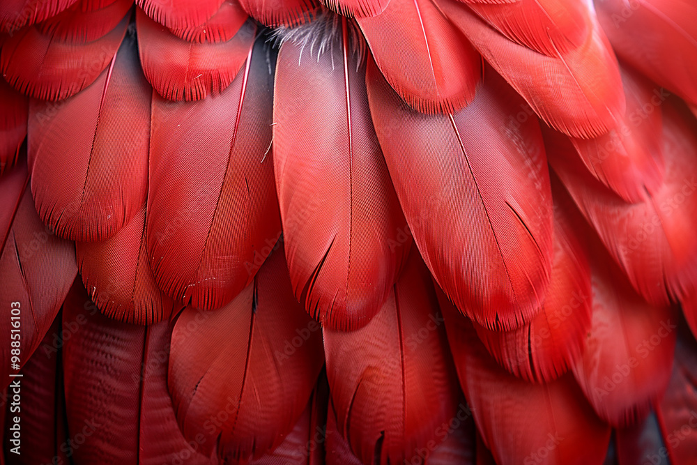 Red fluffy feather background generated.AI Red fluffy feather background generated.AI