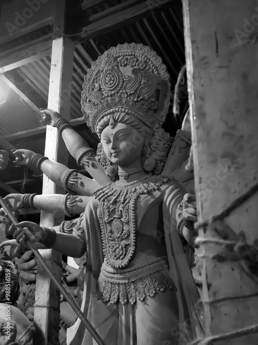 Goddess Durga Statue-Durga's unfinished Statue