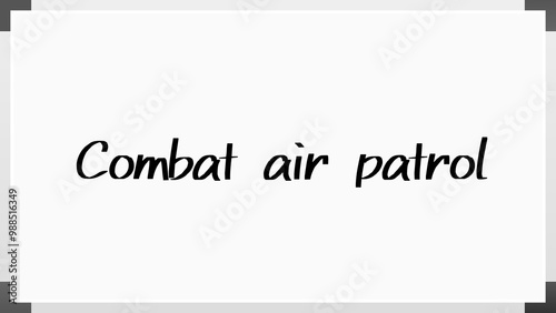 Combat air patrol のホワイトボード風イラスト