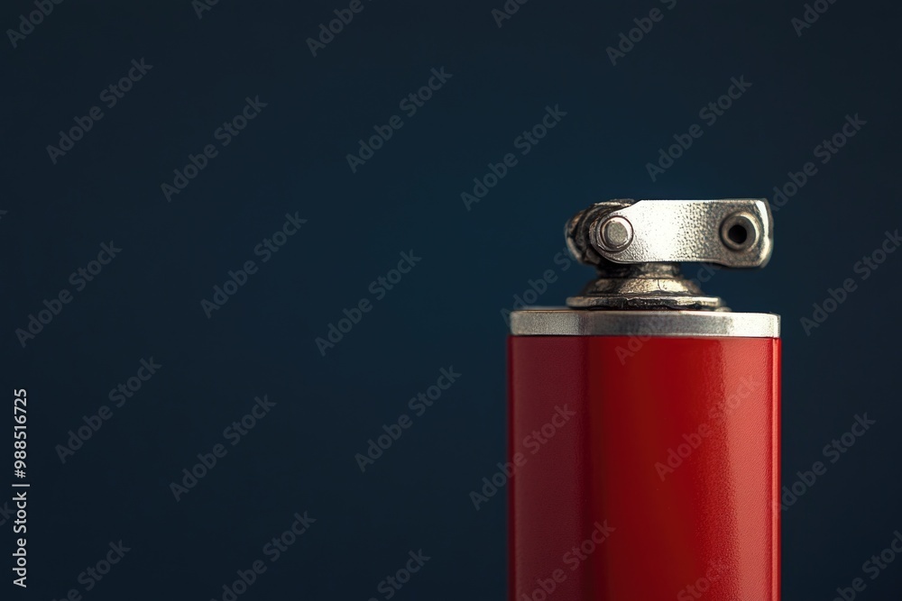 A red fire extinguisher with a silver metal nozzle, ready to be used in case of emergency. Fire extinguishers are essential equipment for firefighters and any place where fire hazards exist. A red fire extinguisher with a silver metal nozzle, ready to be used in case of emergency. Fire extinguishers are essential equipment for firefighters and any place where fire hazards exist.