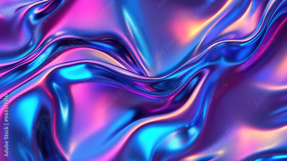 Abstract Holographic Wavy Texture with Iridescent Colors Abstract Holographic Wavy Texture with Iridescent Colors