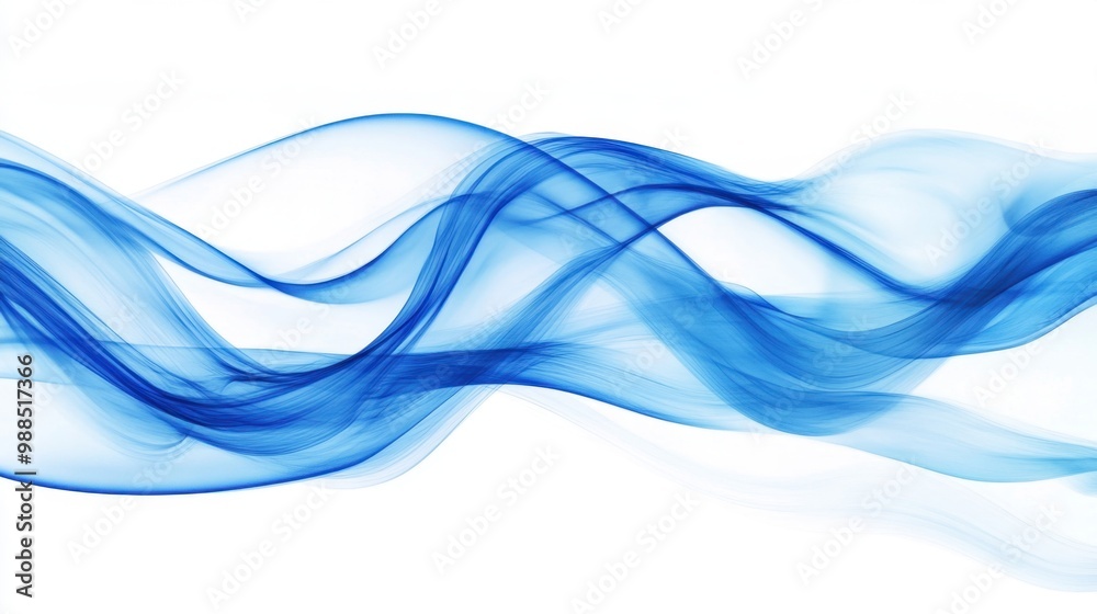 Abstract blue waves undulate against a white background, evoking energy and movement, perfect for modern design backdrops Abstract blue waves undulate against a white background, evoking energy and movement, perfect for modern design backdrops