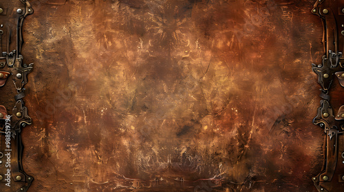 Leather Frame Background watercolor