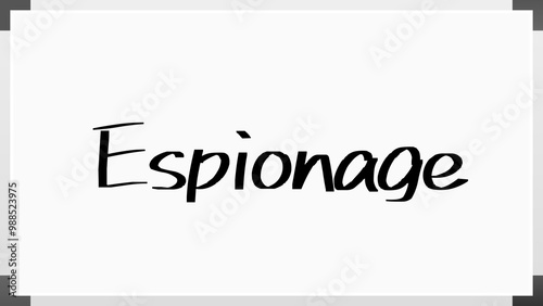 Espionage のホワイトボード風イラスト