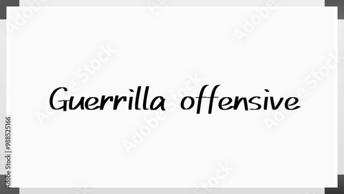 Guerrilla offensive のホワイトボード風イラスト