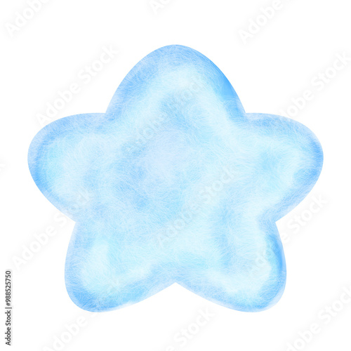 Star Light Blue Fluffy 4.3