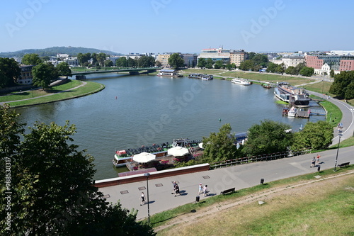 River Vistula at Krakow in Poland. photo