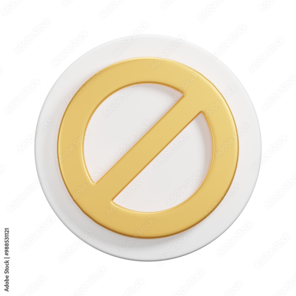 3d render of a sign not allowed 3d render of a sign not allowed
