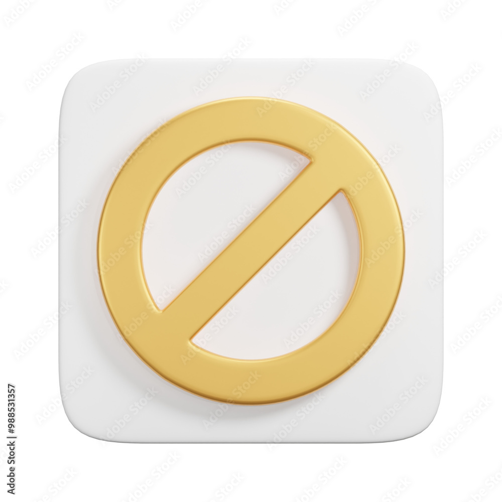 3d render of a sign not allowed 3d render of a sign not allowed