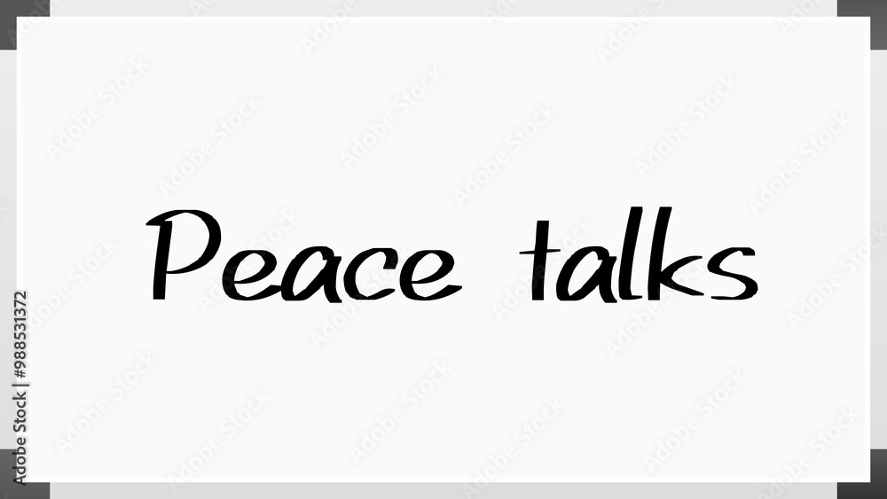 Peace talks のホワイトボード風イラスト