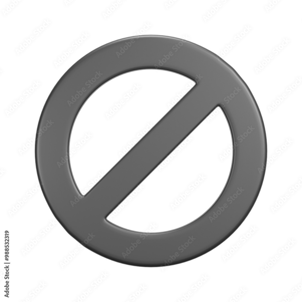 3d render of a sign not allowed 3d render of a sign not allowed