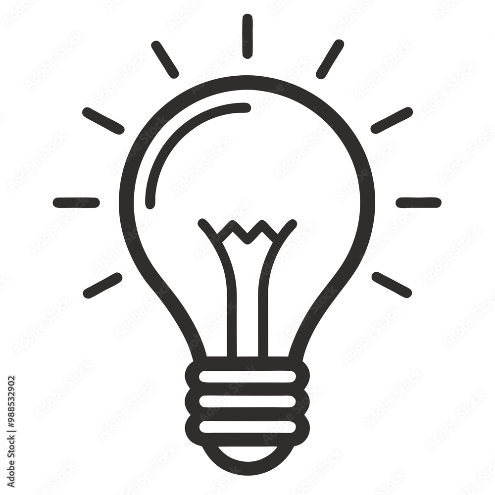 Light bulb silhouettes line art vector sign illustration Light bulb silhouettes line art vector sign illustration