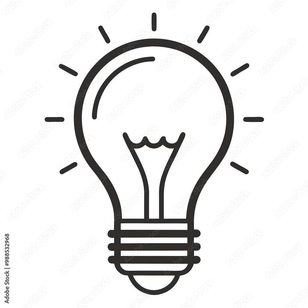 Light bulb silhouettes line art vector sign illustration Light bulb silhouettes line art vector sign illustration