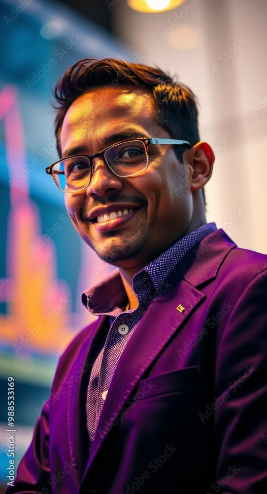A professional man stands in the securities trading hall, Artificial Intelligence Generated. A professional man stands in the securities trading hall, Artificial Intelligence Generated.