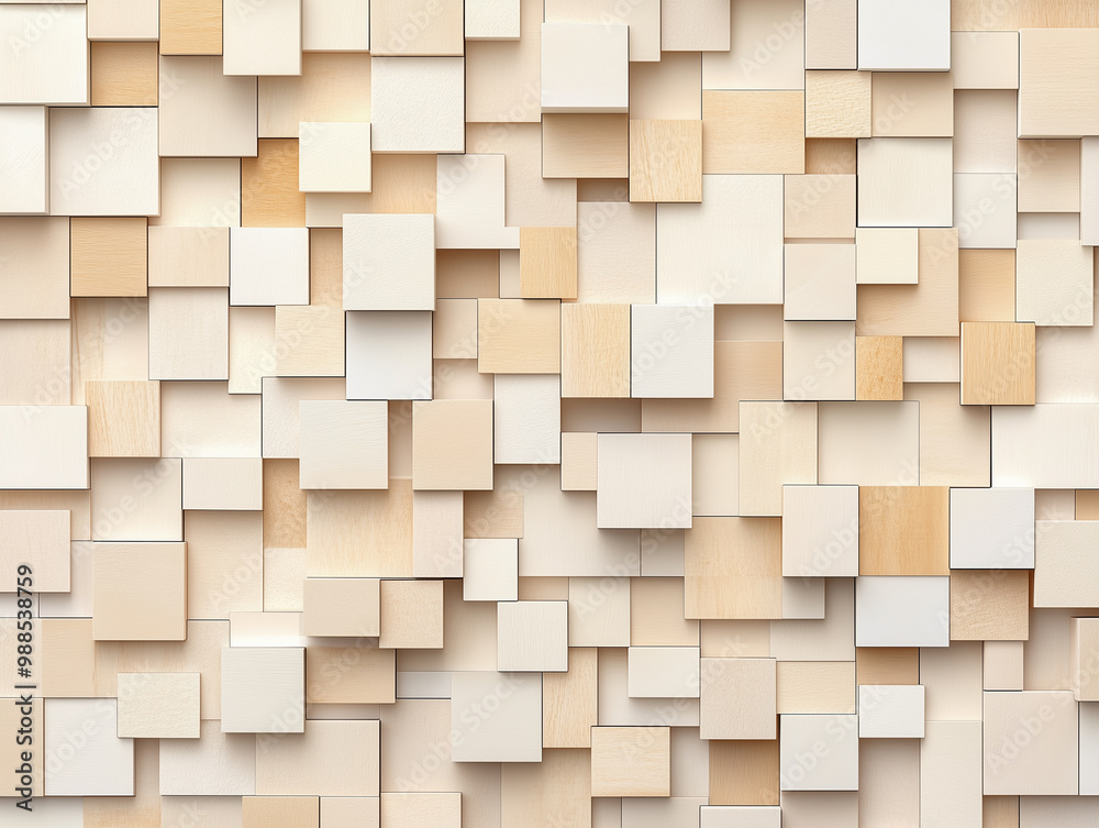 Beige geometric cube background Beige geometric cube background