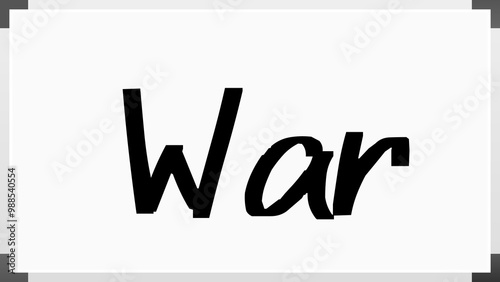War のホワイトボード風イラスト