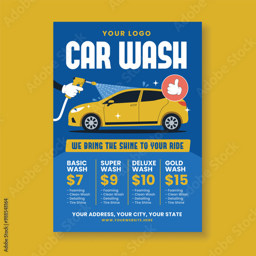 Car wash flyer template
