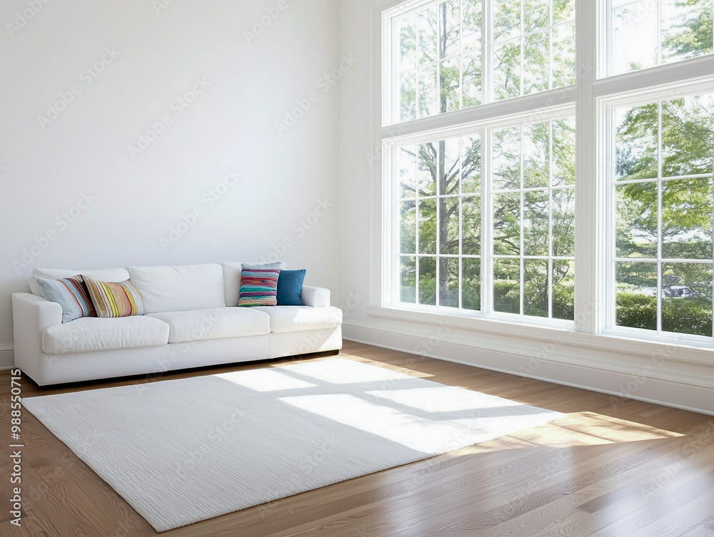 Fototapeta premium Contemporary living room interior with furniture 
