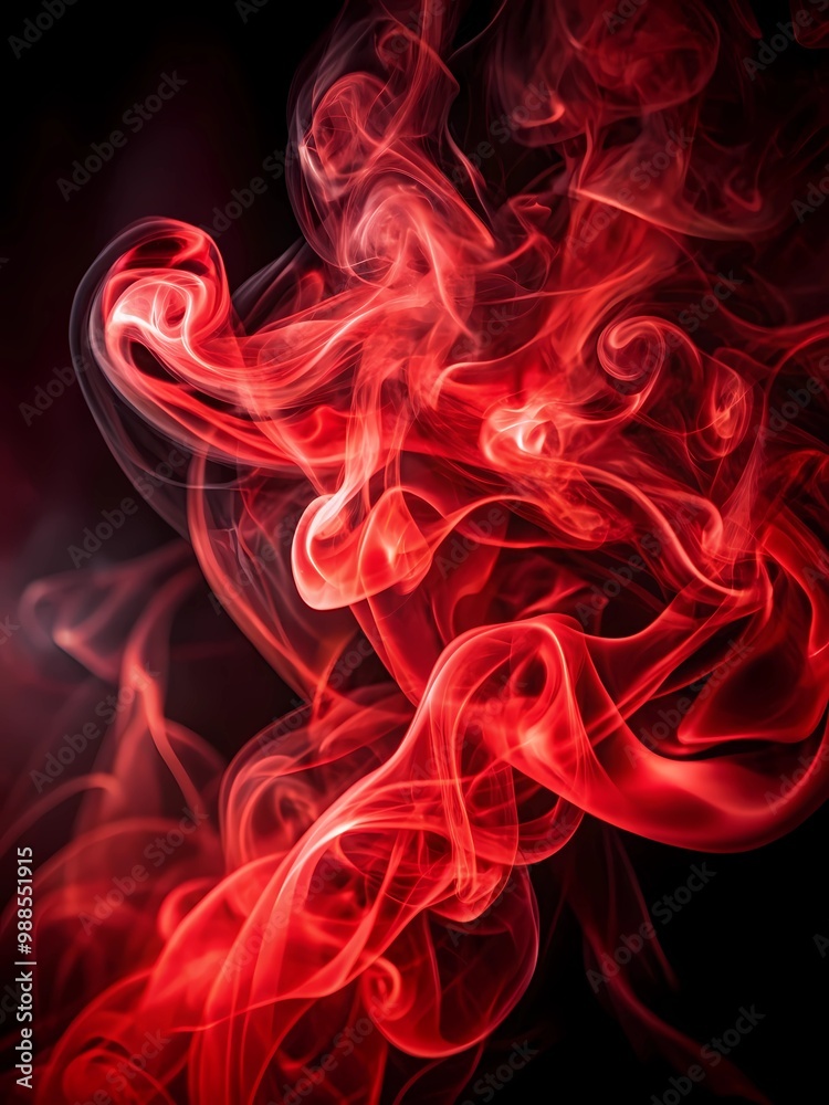 Abstract Swirling Red Smoke on a Dark Background Abstract Swirling Red Smoke on a Dark Background