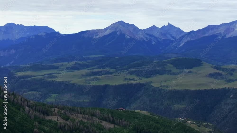 Lizard Head Wilson Peak Last Dollar Road Telluride Colorado Rocky ski resort Mountains town summer aerial drone vista landscape Aspen tree forest grove sheep grazing land San Juan Range circle right Lizard Head Wilson Peak Last Dollar Road Telluride Colorado Rocky ski resort Mountains town summer aerial drone vista landscape Aspen tree forest grove sheep grazing land San Juan Range circle right