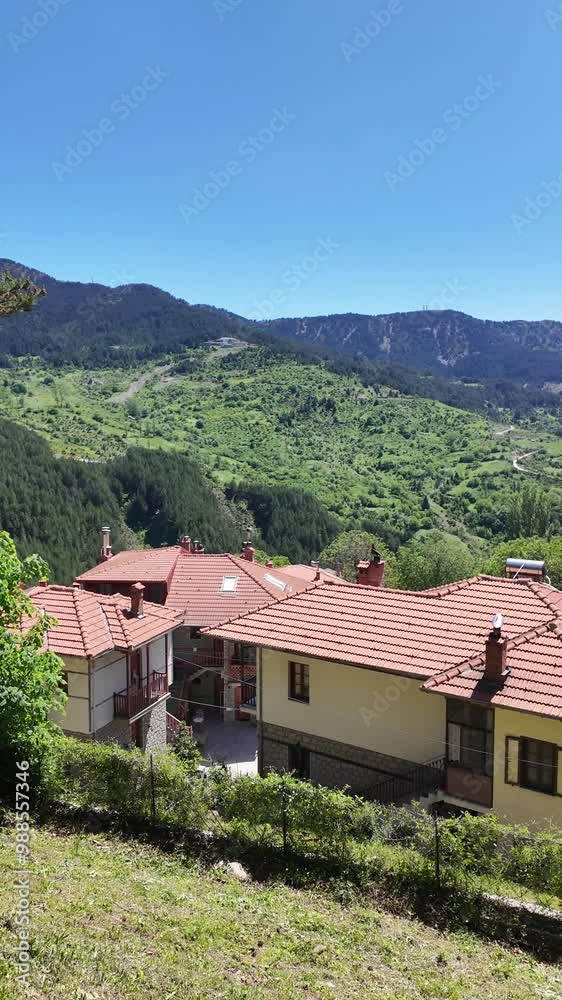 Sprring view of village of Metsovo near city of Ioannina, Epirus Region, Greece Sprring view of village of Metsovo near city of Ioannina, Epirus Region, Greece
