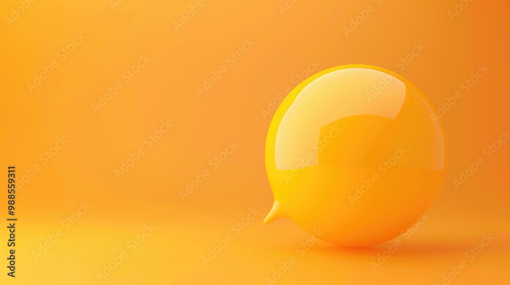 Blog Symbol. Blank Bubble Talk on Cartoon Yellow Background for Chat App Banner Blog Symbol. Blank Bubble Talk on Cartoon Yellow Background for Chat App Banner