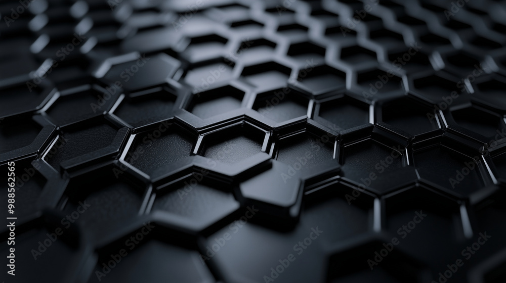 A metallic honeycomb pattern with brushed steel textures, giving a high-tech and industrial vibe.