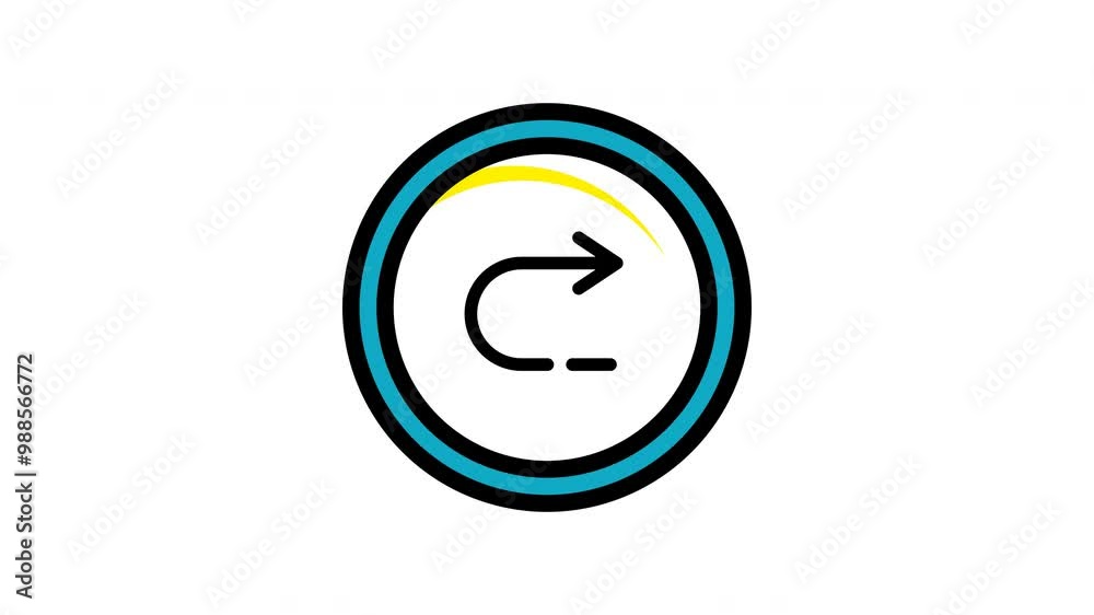 Cancel option arrow curved left in blue circle with yellow arc suitable for business, technology, communication, directional concepts in graphic design.
Cancel option arrow curved left in blue circle with yellow arc suitable for business, technology, communication, directional concepts in graphic design.