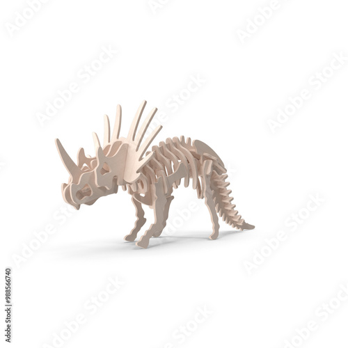 Wooden Styracosaurus Construction Kit