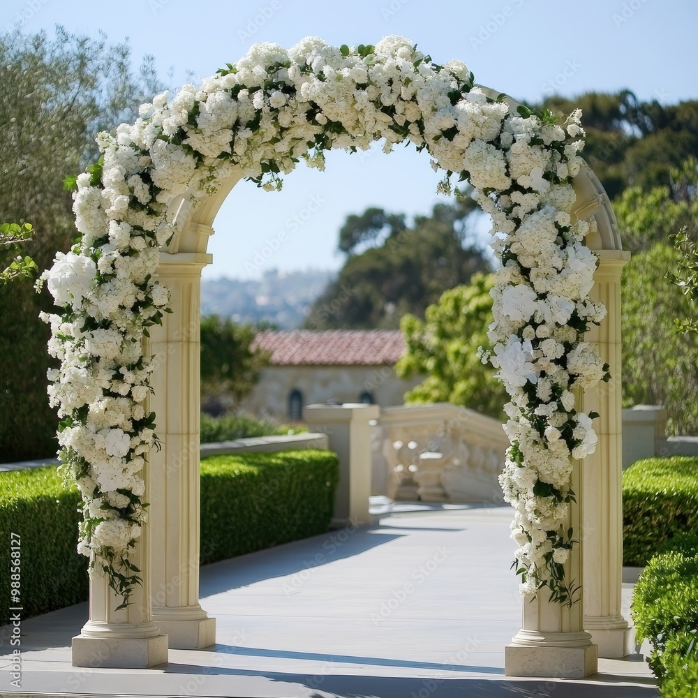 Fototapeta premium Decorated arch for wedding ceremony