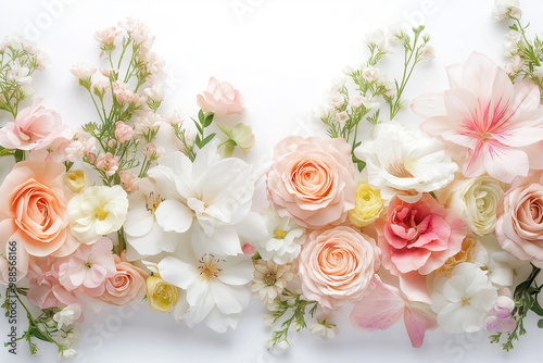 Beautiful flower image arrangement elements