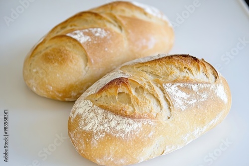 Traditional Homemade Bread Sliced to Reveal Airy Texture and Rustic Crust, Freshly Baked Loaf