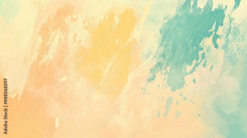 Obraz premium Serene Watercolor Landscape: Soft Tones and Fluid Brushstrokes