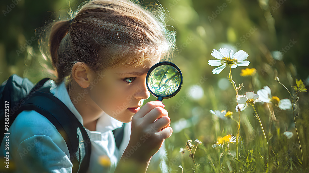 © Daniel - Young researcher explores nature with a magnifying glass © Daniel - Young researcher explores nature with a magnifying glass