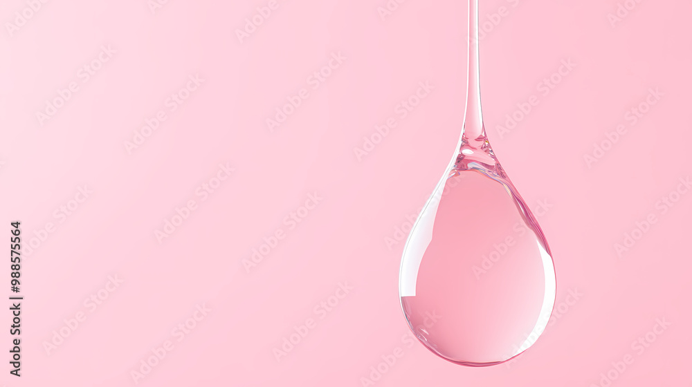 Falling water drop with pink background Falling water drop with pink background