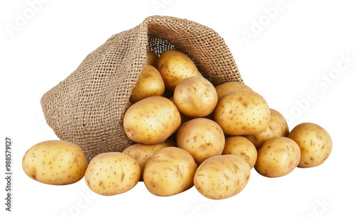 potato in the sack isolated on transparent png