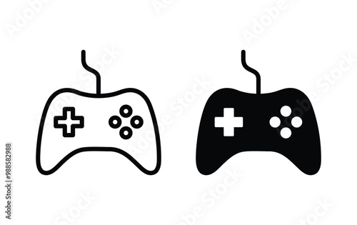 Gamepad icon, joystick icon