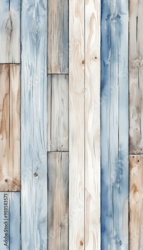 Obraz na płótnie watercolor texture planks wood illustration wooden handmade olated watercolor wood texture plank floor hardwood paint rough rustic tree surface board brown old wall background natural isolated table w salonie