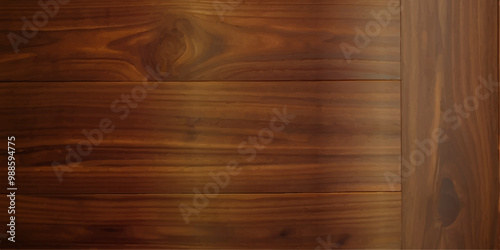 A close up of high gloss lacquered wood paneling with a deep rich brown color the reflective surf.deep  brow wood planks with natural texture, wooden retro background, light wooden background, table 
