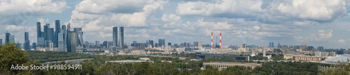 Photography Luzhniki Park offers a breathtaking view of the Moscow City skyline, with vibran