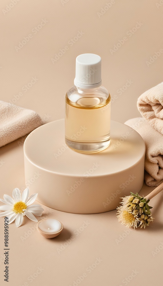 spa llness care skin creative cosmetic monochrome concept beige oil natural composition oil serum essence monochrome nobody beige spa natural organic wellness stone eco brick friendly tree branch