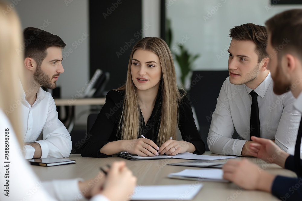 business professionals working on a project as a team for work in an office business professionals working on a project as a team for work in an office