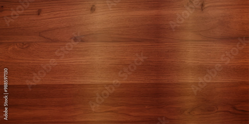 A close up of high gloss lacquered wood paneling with a deep rich brown color the reflective surf.deep  brow wood planks with natural texture, wooden retro background, light wooden background, table 
