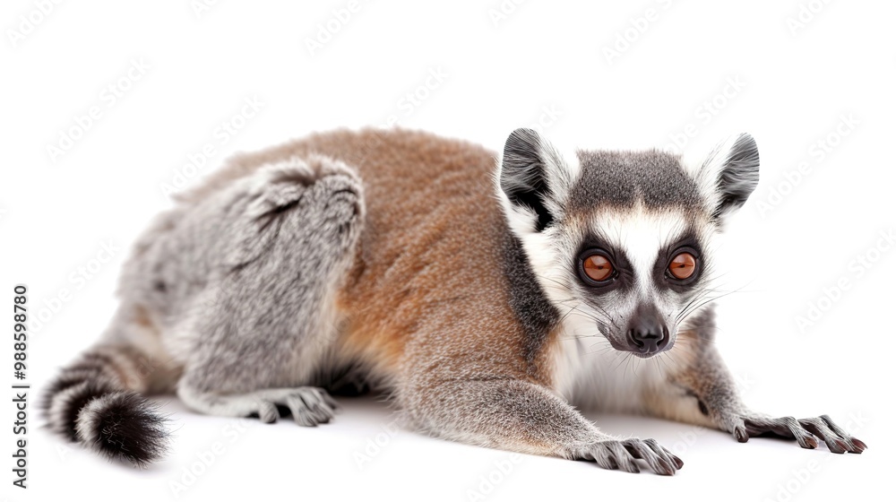 An isolated animal image on a pure white background. The animal has distinct features and a unique charm. Its pose and expression capture attention. The white background makes the animal stand out cle An isolated animal image on a pure white background. The animal has distinct features and a unique charm. Its pose and expression capture attention. The white background makes the animal stand out cle