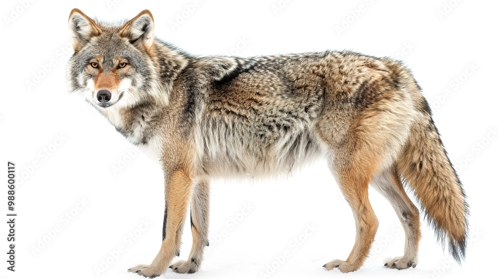An isolated animal image on a pure white background. The animal has distinct features and a unique charm. Its pose and expression capture attention. The white background makes the animal stand out cle An isolated animal image on a pure white background. The animal has distinct features and a unique charm. Its pose and expression capture attention. The white background makes the animal stand out cle