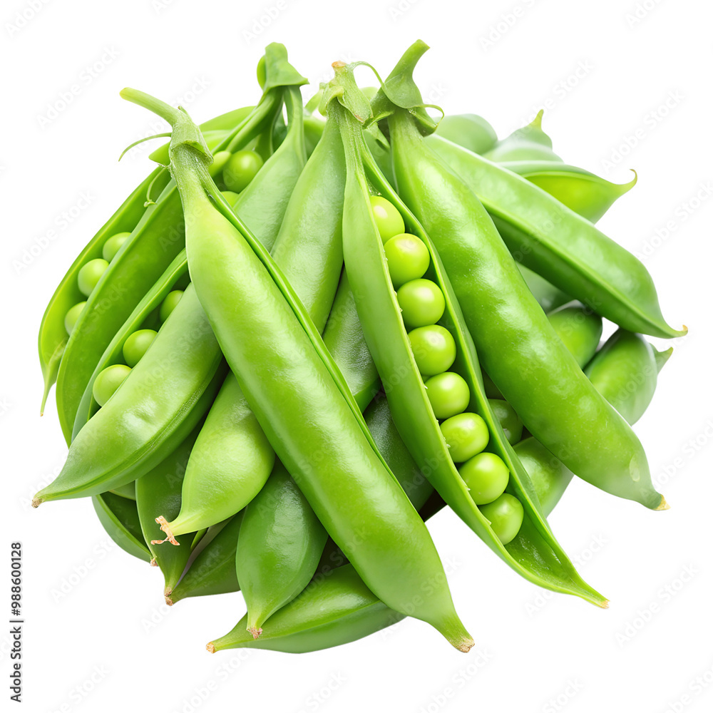 Snow peas isolated on a transparent background Snow peas isolated on a transparent background
