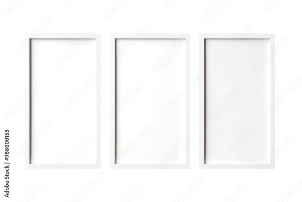 A simple and elegant instant photo frame with a blank photo space isolated on a clean white background, A simple and elegant instant photo frame with a blank photo space isolated on a clean white background,